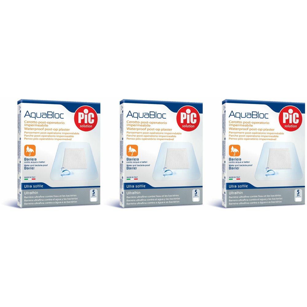 Pic® AquaBloc Cerotto post-operatorio impermeabile 15 x 10 cm Set da 3