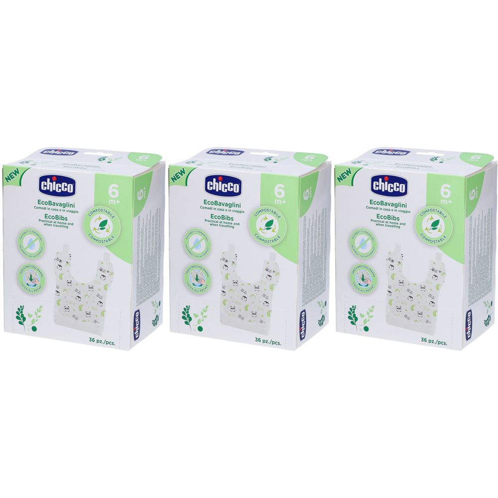 Chicco Bavaglini Monouso Compostabili Set da 3