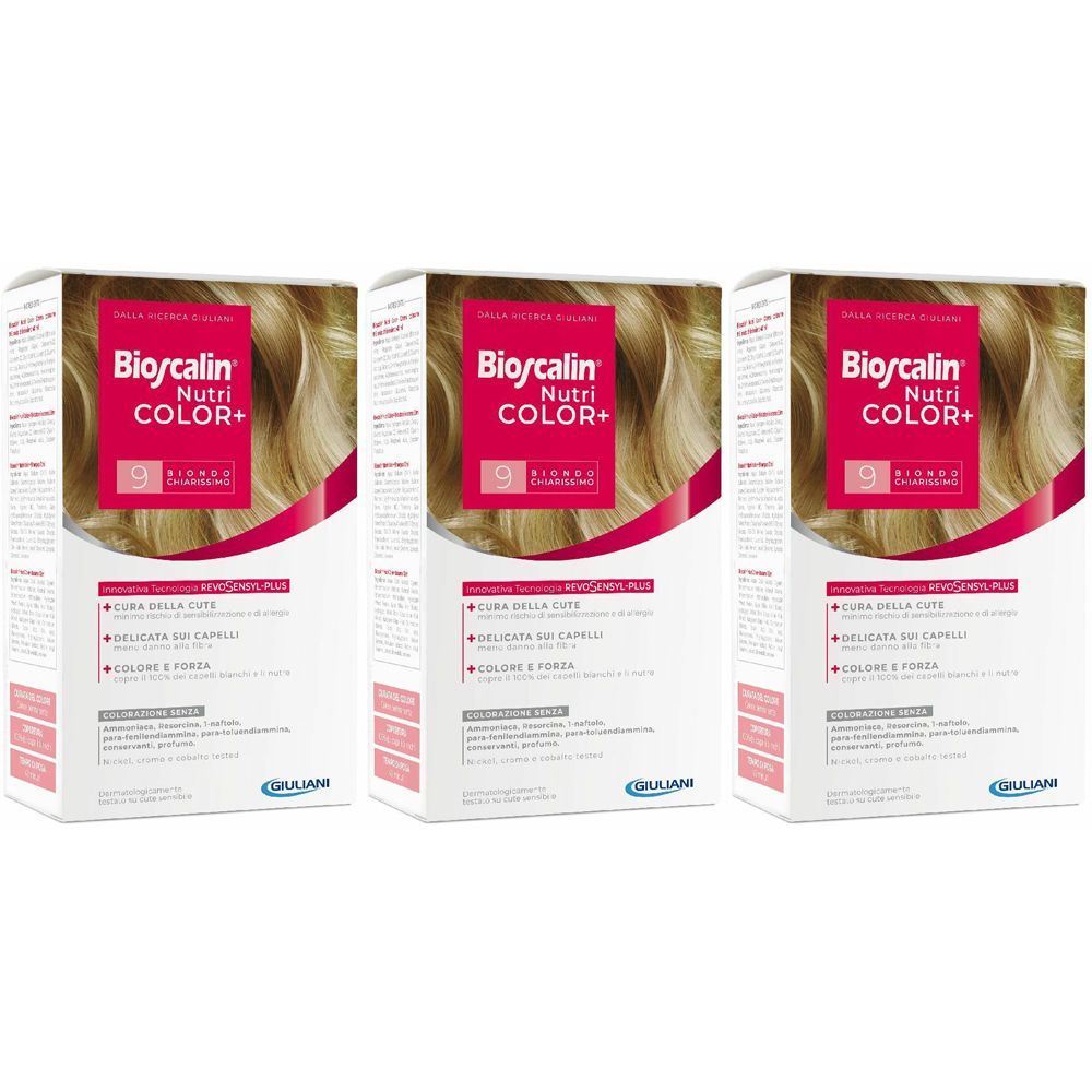 Bioscalin® Nutricolor+ 9 Biondo Chiarissimo Set da 3