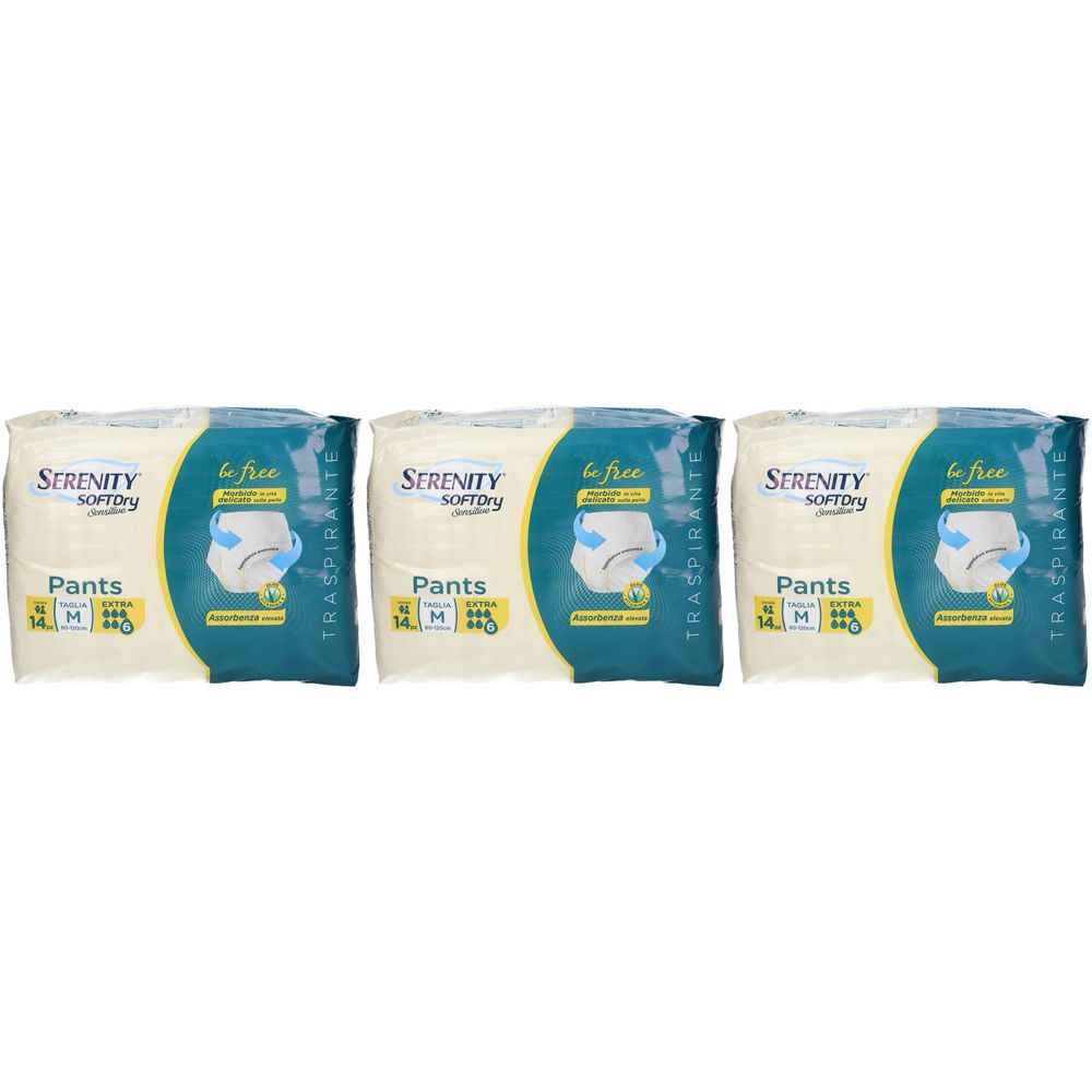 SERENITY® Soft Dry Be Free Taglia M Set da 3