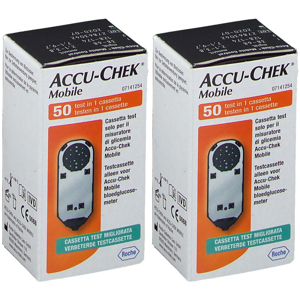 Accu-Chek® Mobile Cassetta Test per Misuratore di Glicemia Set da 2
