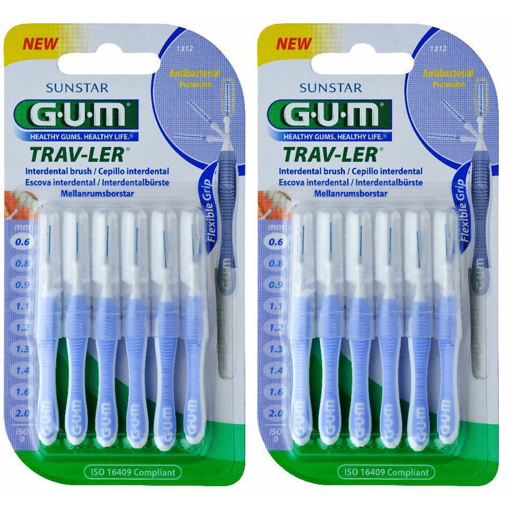 Gum® TRAV-LER® Scovolino Interdentale 0.6 mm Set da 2