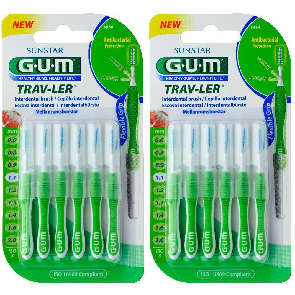 GUM® TRAV-LER® Scovolino Interdentale 1.1 mm Set da 2