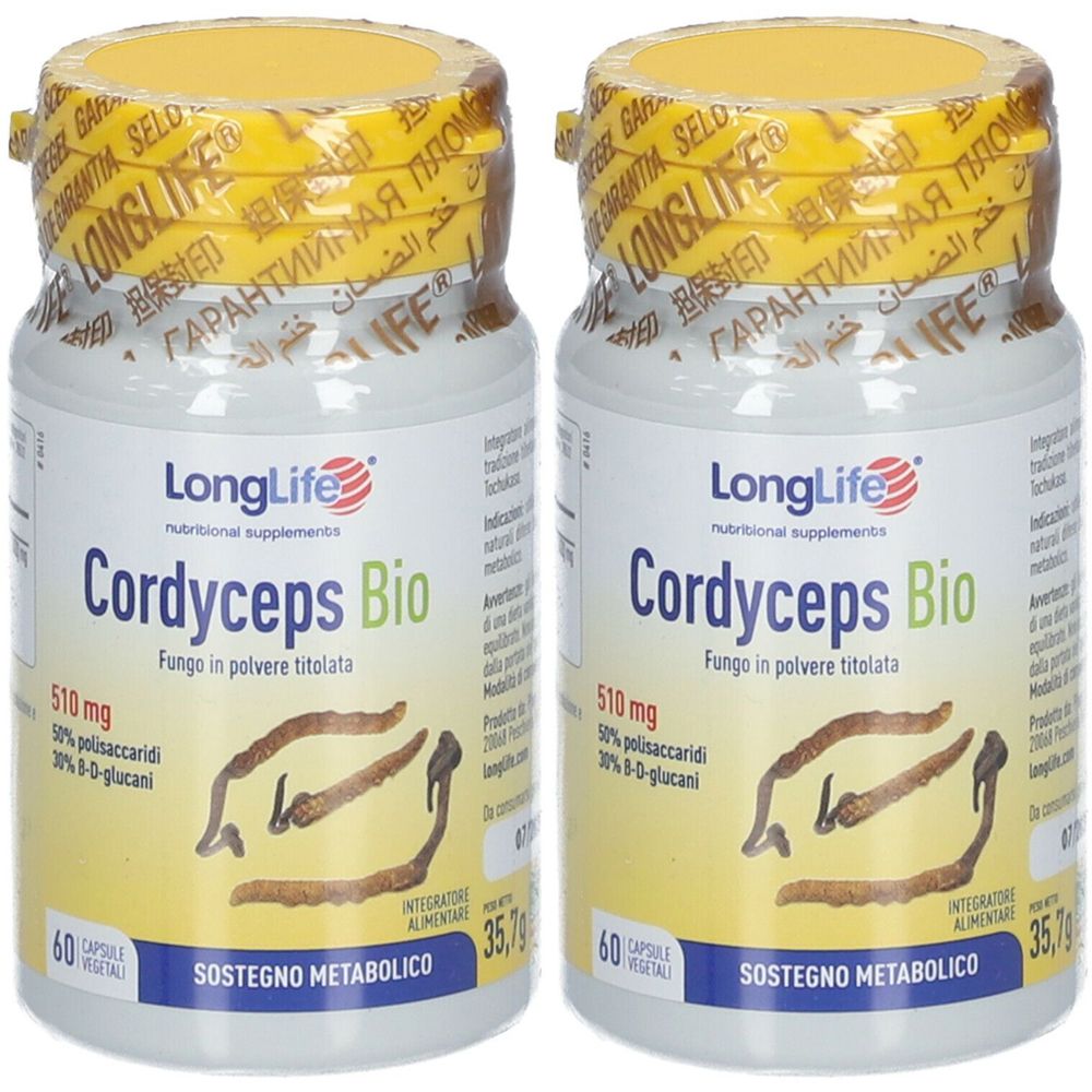LongLife® Cordyceps Bio 510mg Set da 2