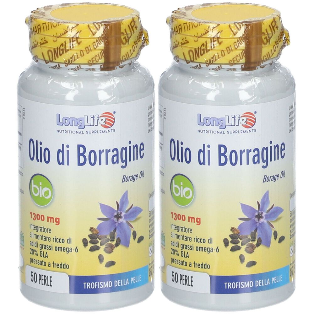 LongLife® Olio di Borragine Bio 1300mg Set da 2