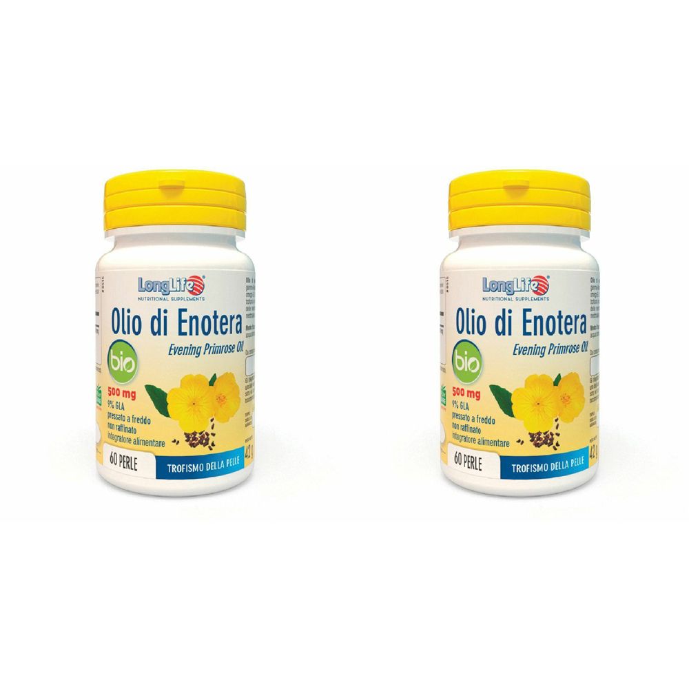 LongLife® Olio di Enotera Bio 500 mg Set da 2