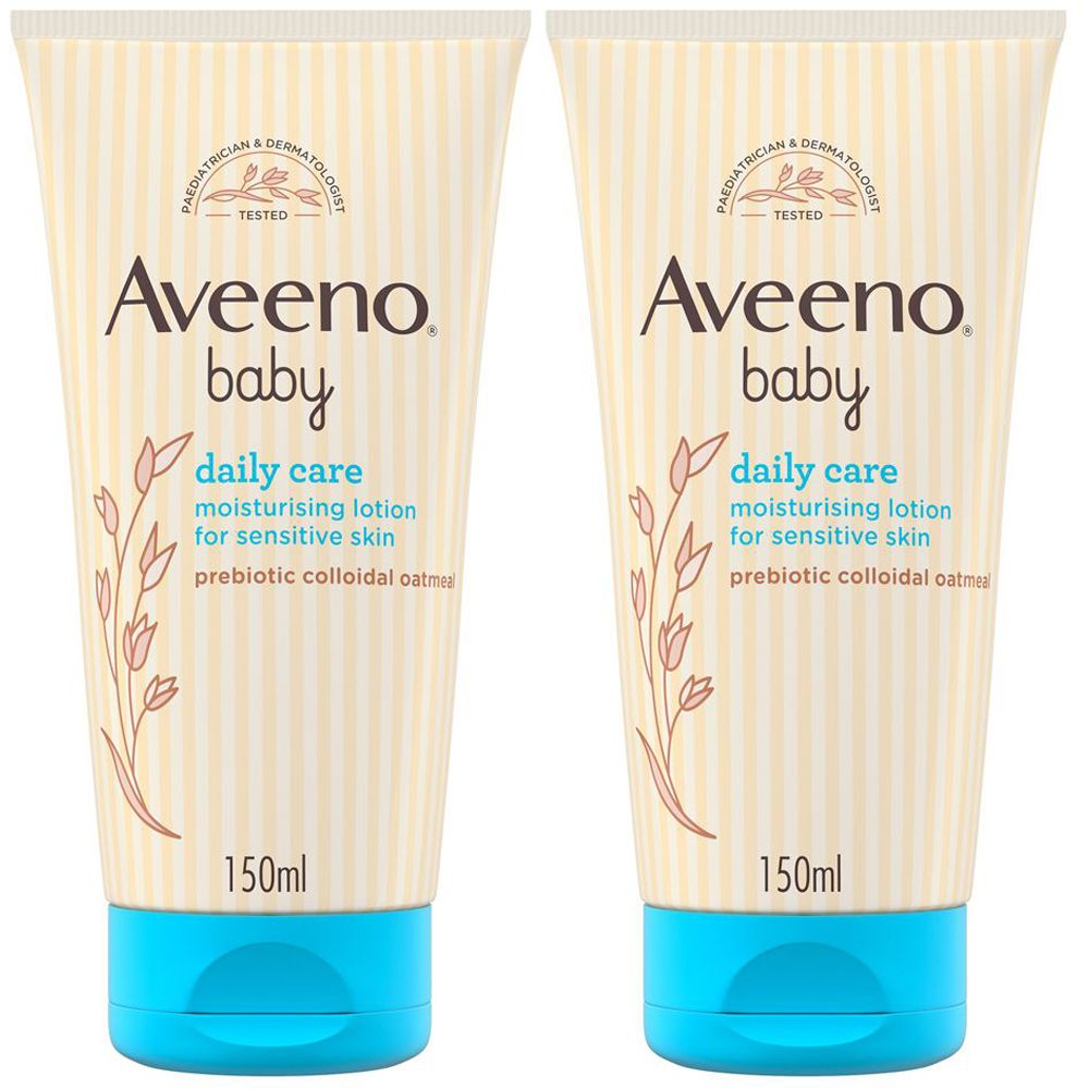 Aveeno Baby Crema Idratante Viso e Corpo con Avena Set da 2