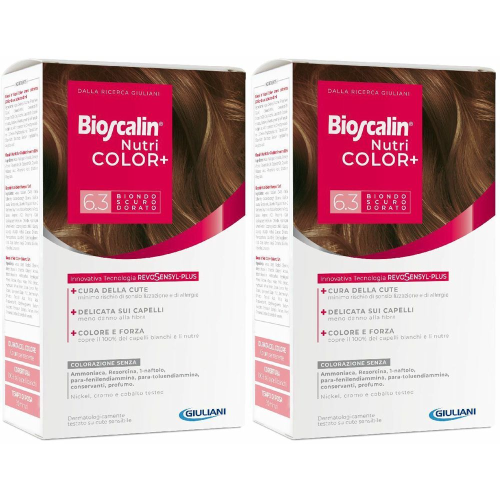Bioscalin® Nutri COLOR+ 6.3 Biondo Scuro Dorato Set da 2