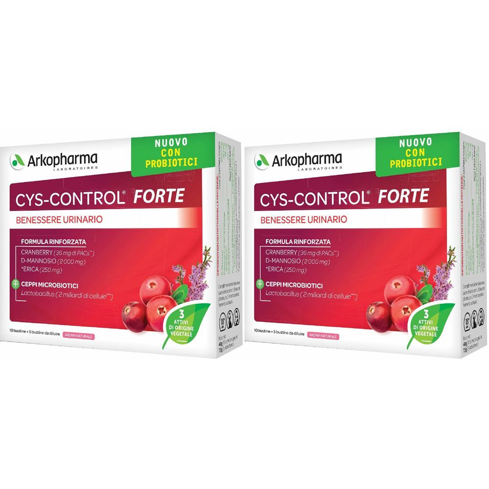 Arkopharma CYS-CONTROL® Forte Probiotici 15 Bustine Set da 2 - risparmia il 10% con il codice: ARKO10