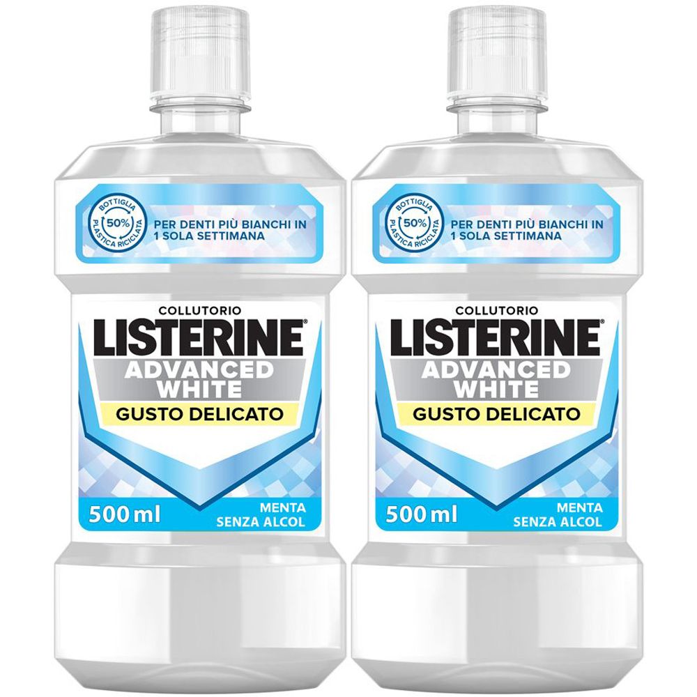 Listerine® Advanced White Gusto Delicato Set da 2