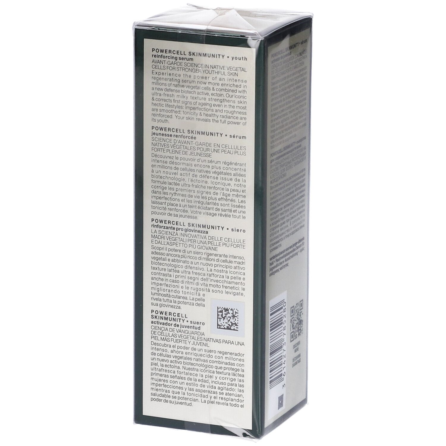 Confezione Helena Rubinstein Powercell Skinmunity. Testo multilingue, codice QR. 50ml.