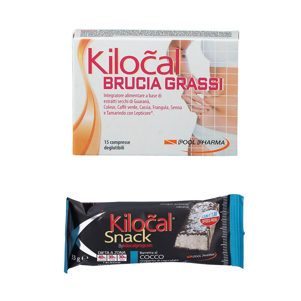 Kilocal Barretta Snack Cocco + Brucia Grassi 1 pz Set