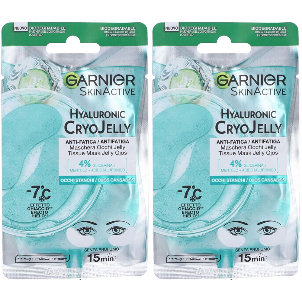 Garnier Maschera Viso in Tessuto Cryo Jelly Occhi Set da 2