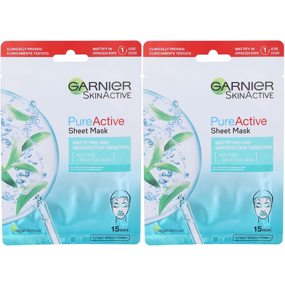 Garnier Maschera in Tessuto Anti-imperfezioni Set da 2