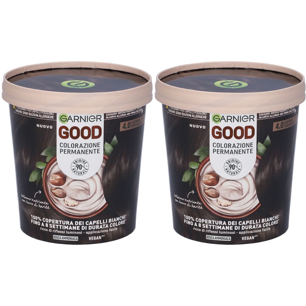 Garnier Good Colorazione Permanente 4.0 Castano Cioccolato Set da 2