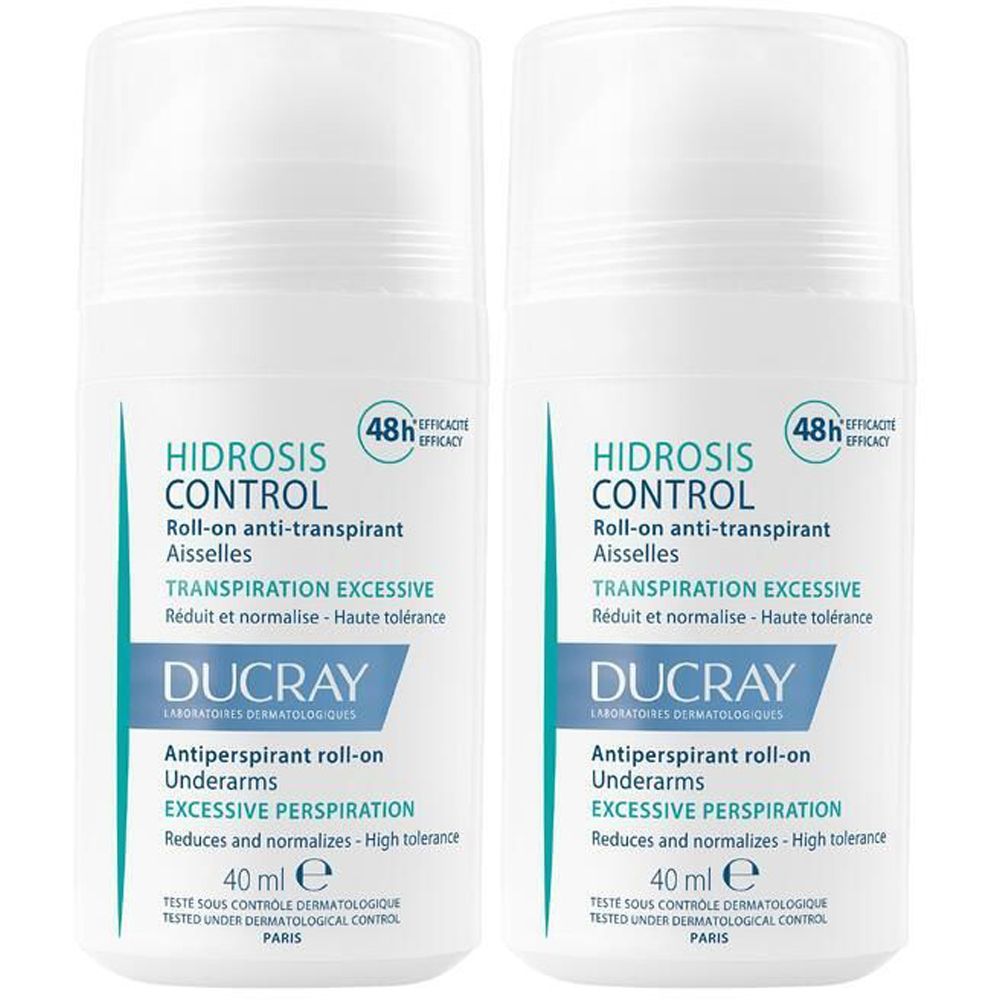 DUCRAY Hidrosis Control Roll-On Anti-Traspirante Ascelle Set da 2