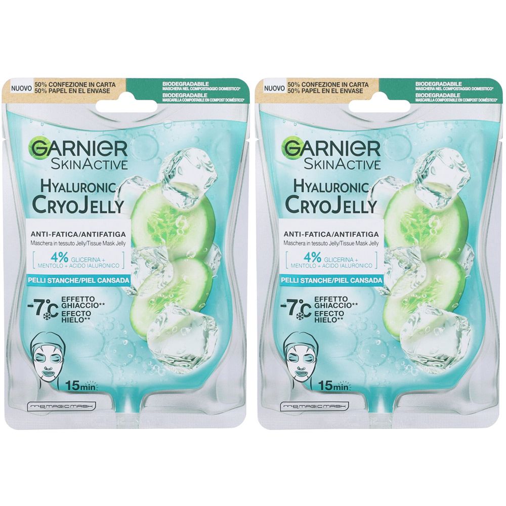 Garnier Maschera Viso in Tessuto Cryo Jelly Viso Set da 2