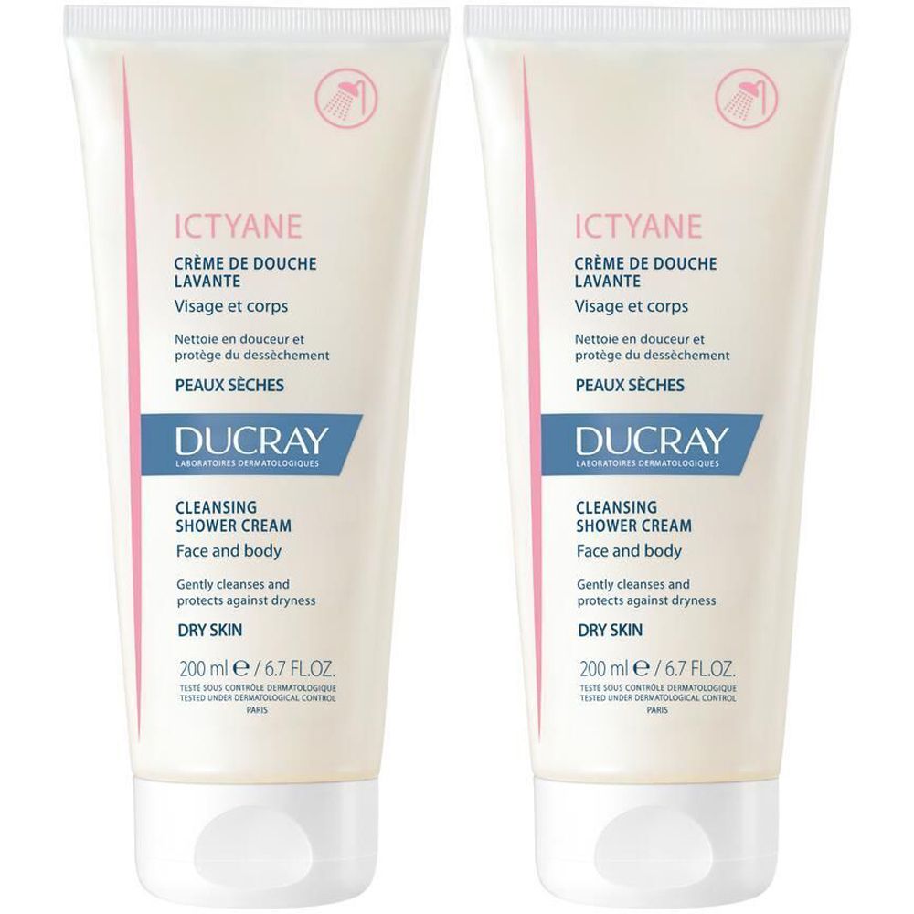 DUCRAY Ictyane Crema Doccia Detergente Set da 2