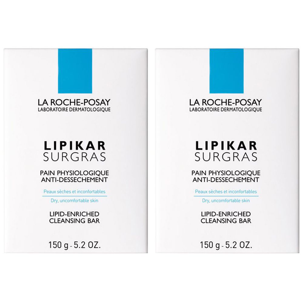La Roche-Posay Lipikar Surgras Pane Fisiologico Nutritiva 150 g Set da 2