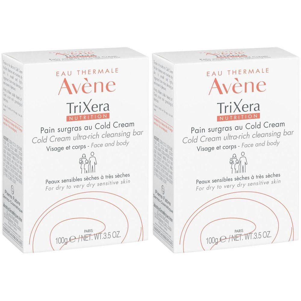 Avène TriXera Nutrition Pane Surgras alla Cold Cream Set da 2