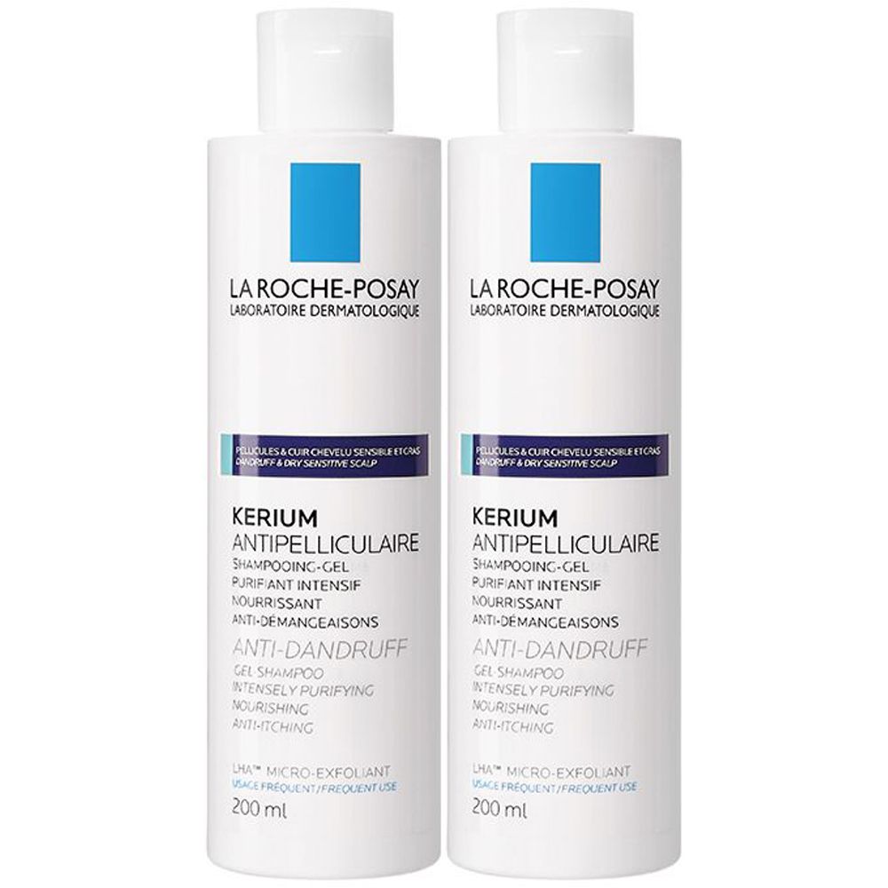 La Roche-Posay Kerium Shampoo antiforfora grassa 200 ml Set da 2