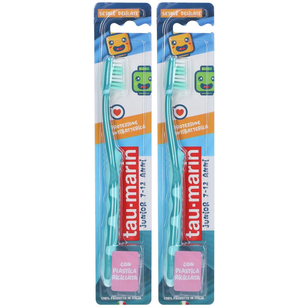 Tau Marin Spazzolino Junior Antibatterico 7-12 Anni Set da 2