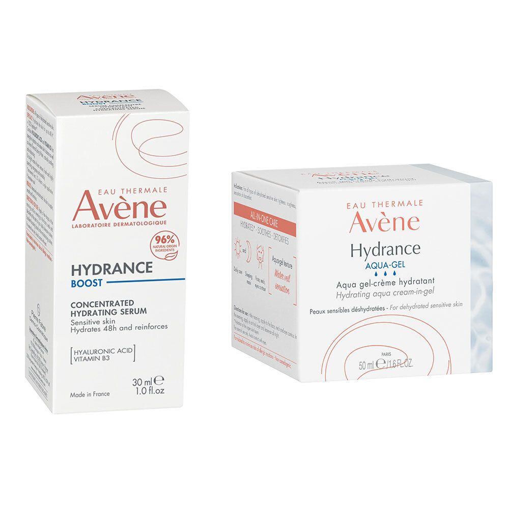Avène Hydrance Boost Siero Concentrato Idratante + Aqua-Gel Crema Idratante