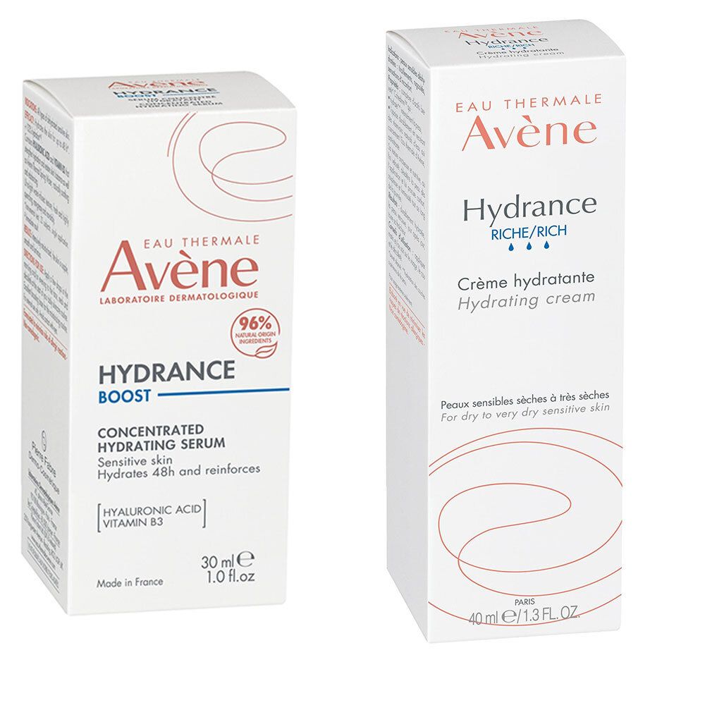 Avène Hydrance Boost Siero Concentrato Idratante + Ricca Crema Idratante