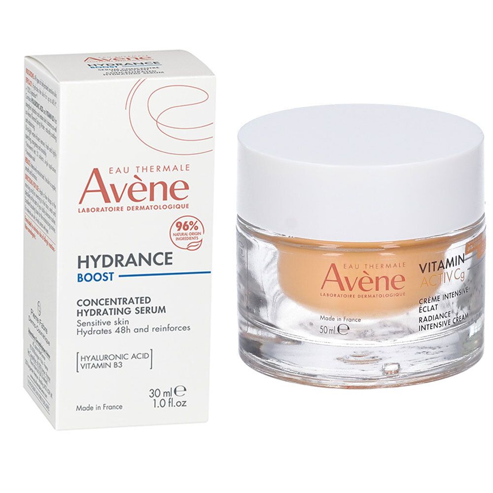 Avène Hydrance Boost Siero Concentrato Idratante + Vitamin Activ Cg Crema Intensiva Illuminante