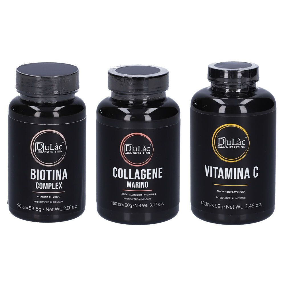 Dulàc Biotina Complex Compresse + Collagene Marino Capsule + Vitamina C Zinco+Bioflavonoidi Capsule