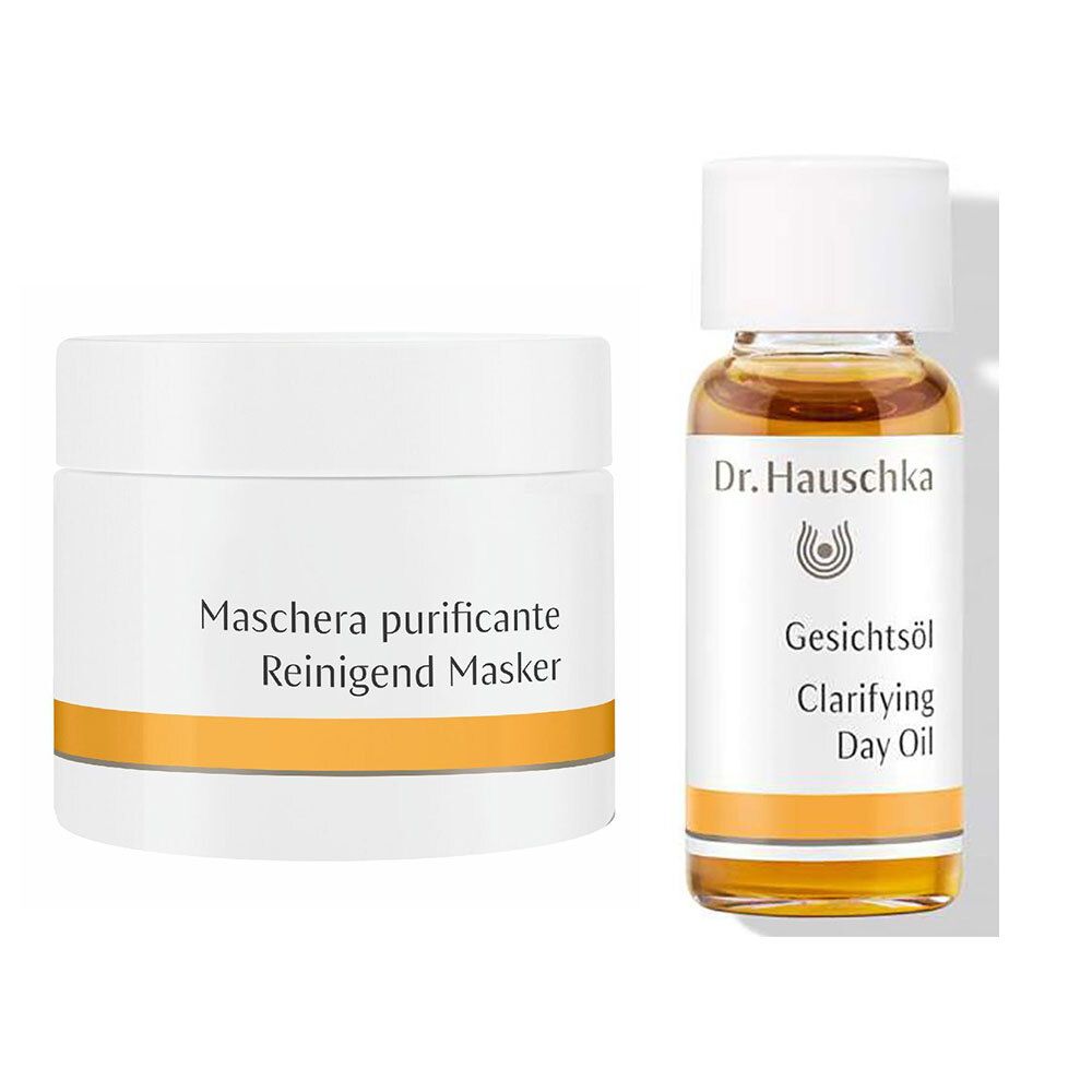Dr. Hauschka Maschera Purificante 90g + Olio Riequilibrante per il Giorno 5ml
