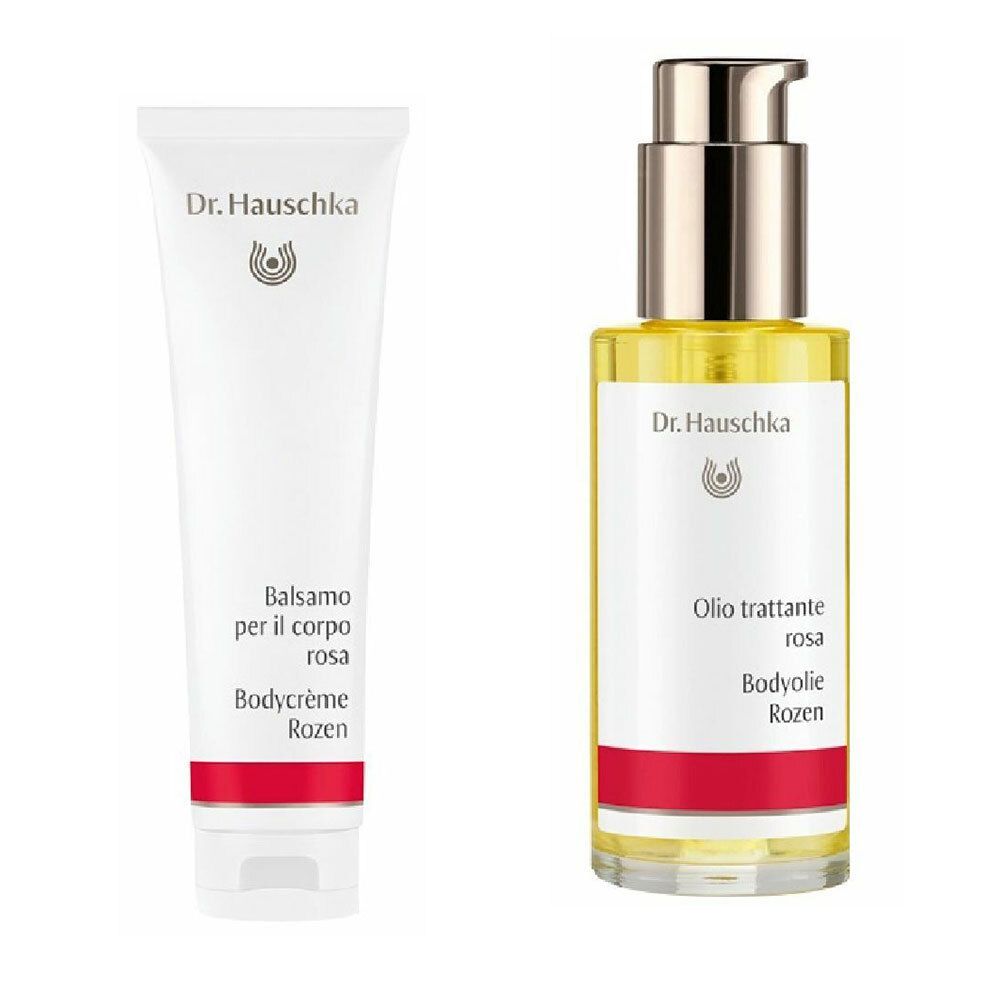 Dr. Hauschka Balsamo per il Corpo Rosa + Olio Trattante Rosa