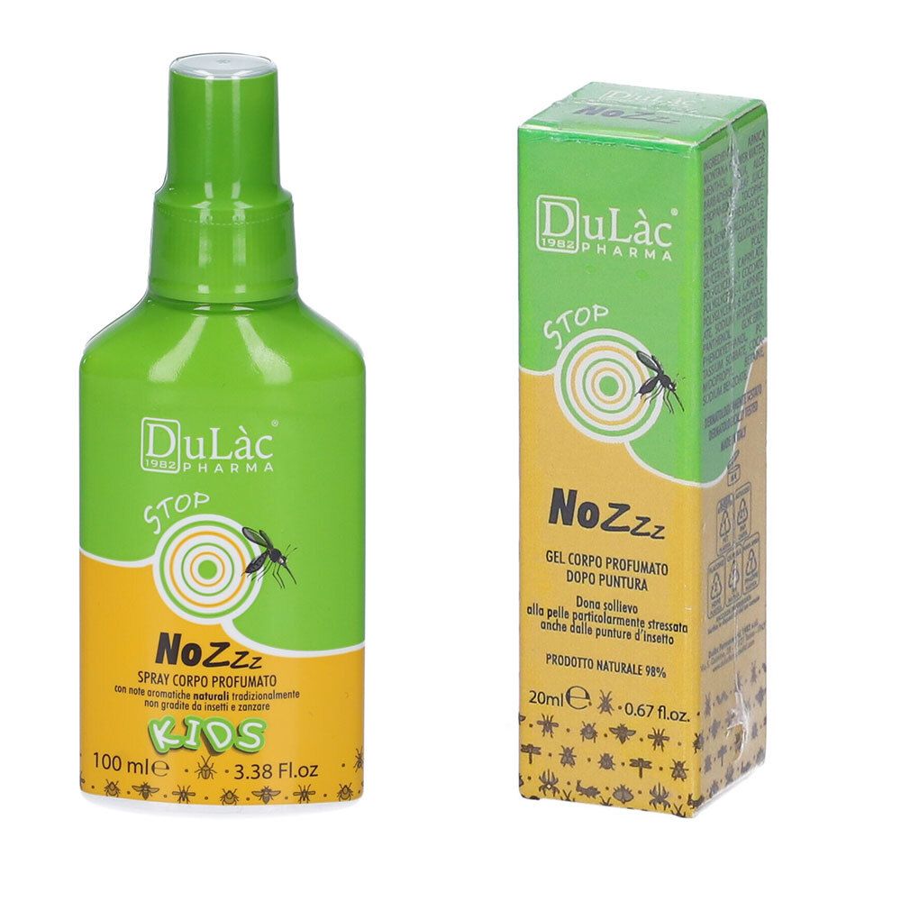 Dulàc NoZzz Spray Kids Spray Corpo per Bambini + Gel Corpo Dopopuntura Roll-On
