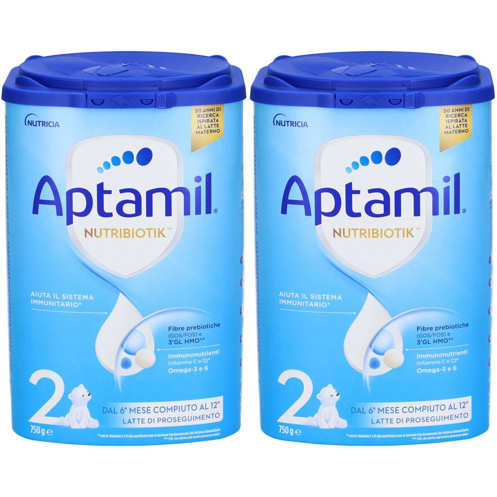 Aptamil 2 Latte di proseguimento dal 6° mese compiuto al 12° Set da 2