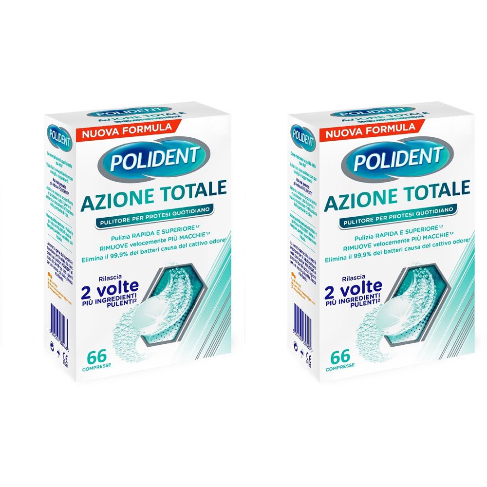Polident Azione Totale Pulitore Protesi Set da 2