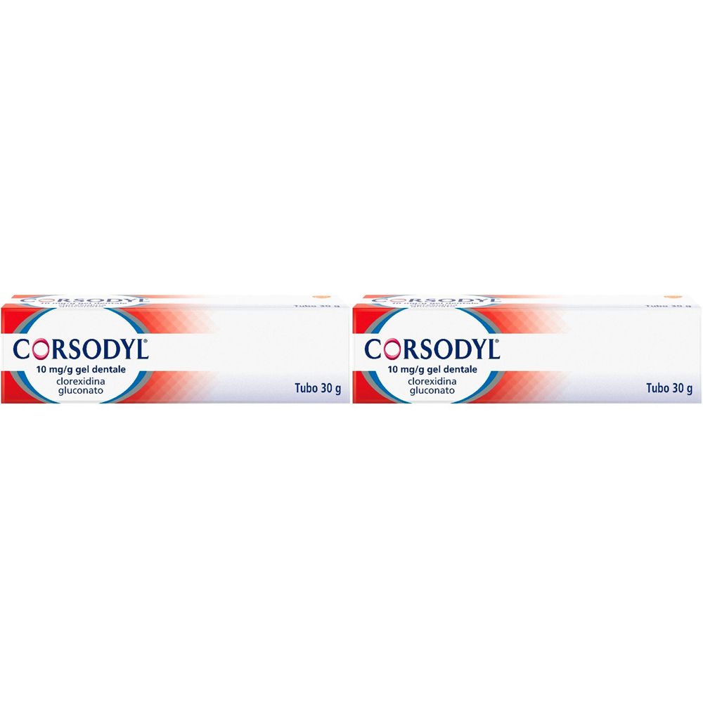 CORSODYL 10 mg/g gel dentale Set da 2