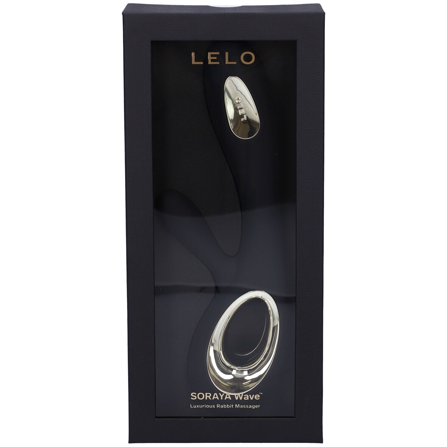 Confezione nera con finestra. Vibratore LELO SORAYA Wave visibile.