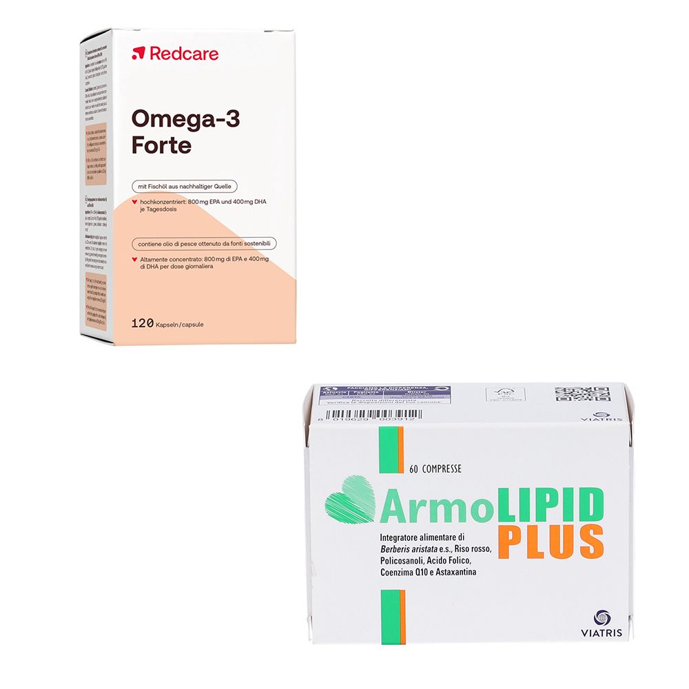 Redcare Omega-3 Forte capsule + VIATRIS ArmoLIPID PLUS Integratore Alimentare