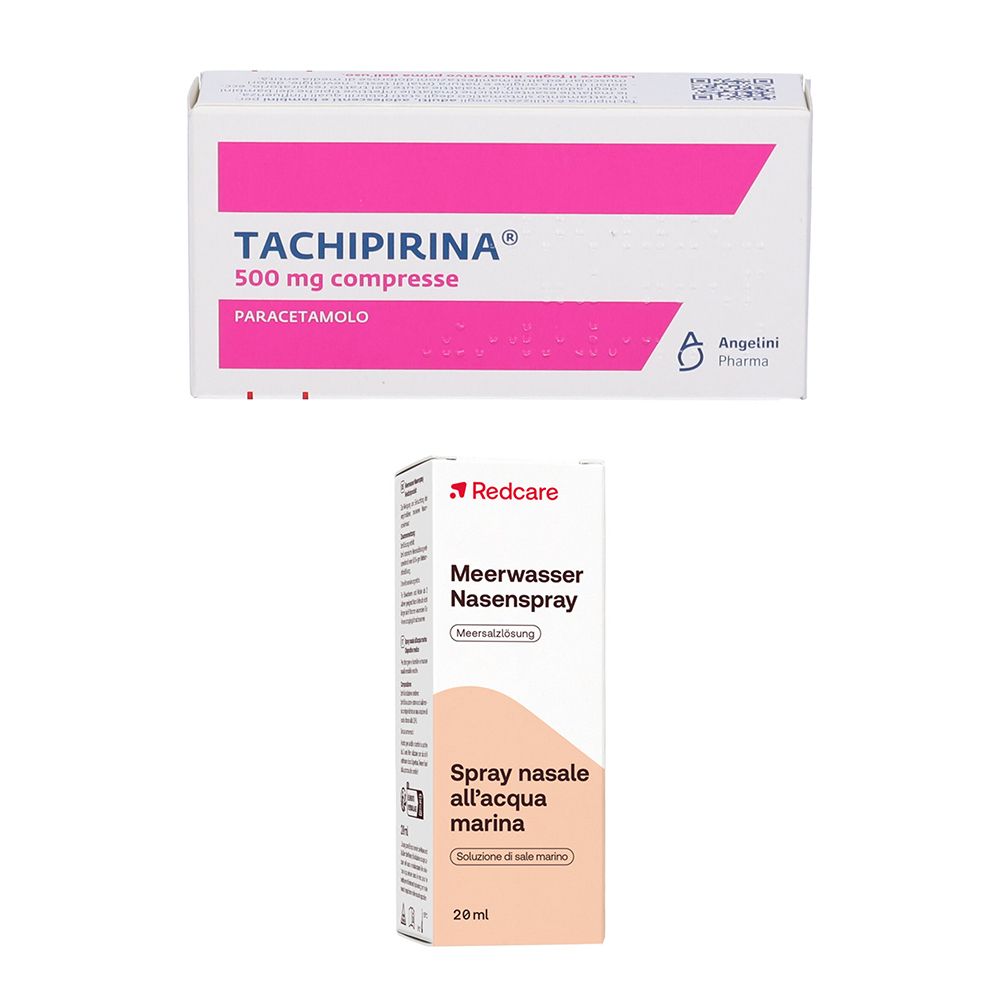 Redcare Spray nasale all’acqua marina + TACHIPIRINA® 500mg 30 Compresse