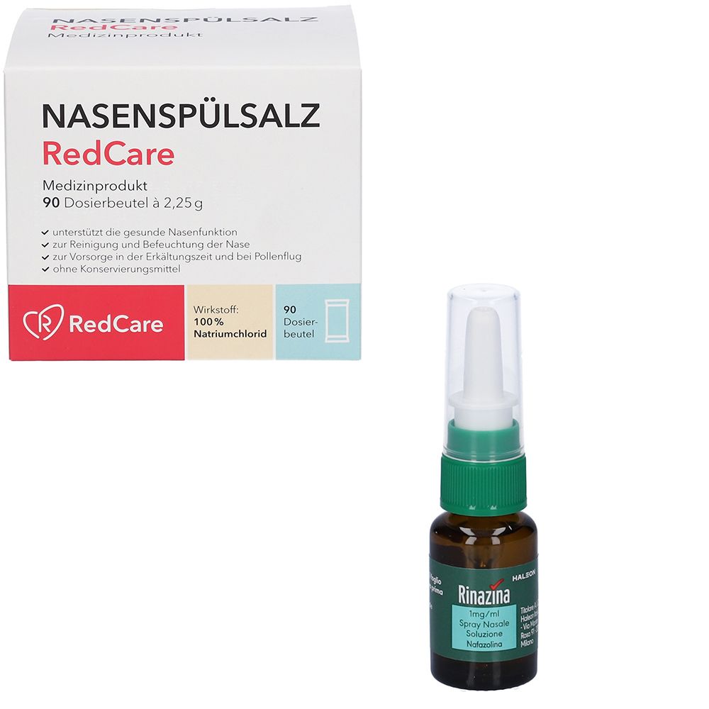 Redcare Soluzione salina nasale + Rinazina® Spray Nasale