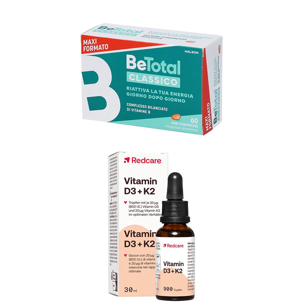 Redcare Vitamina D3 + K2 + Be Total Integratore Alimentare Vitamina B