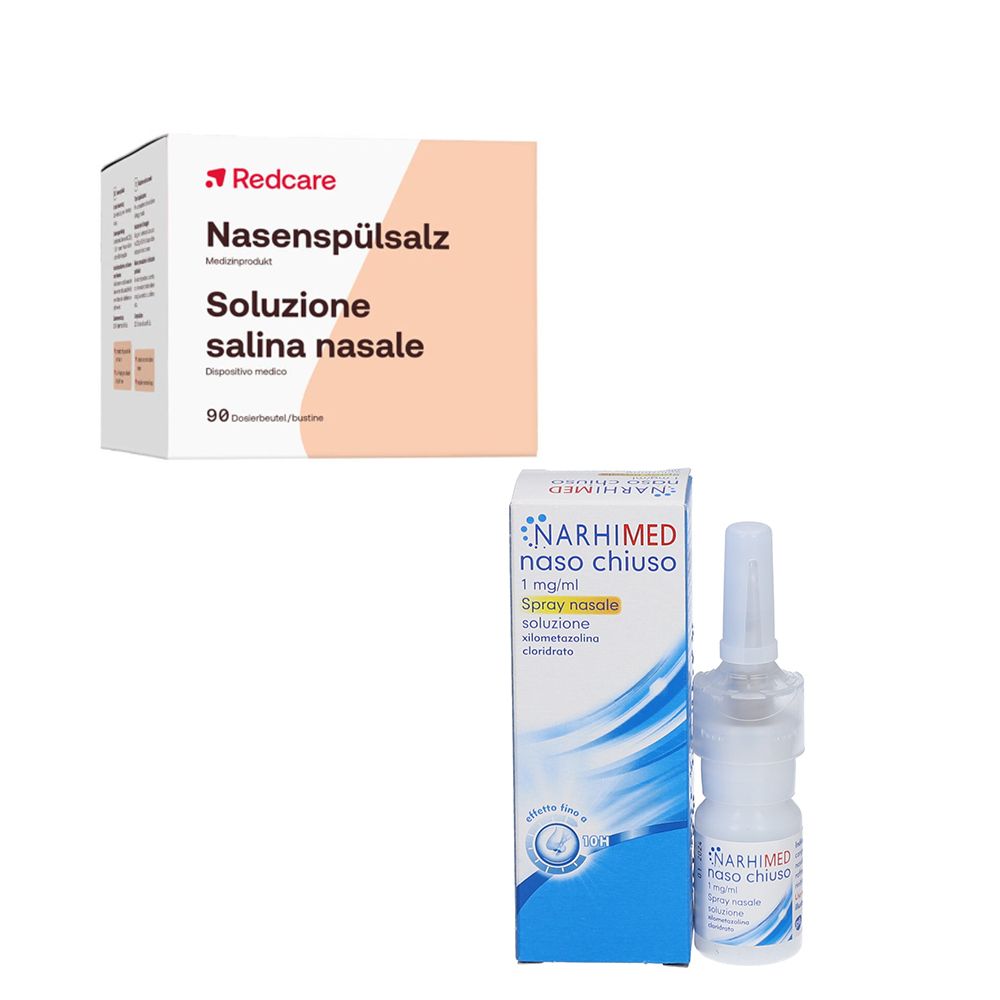 Redcare Soluzione salina nasale + Narhimed Naso Chiuso 1 mg/ml Spray