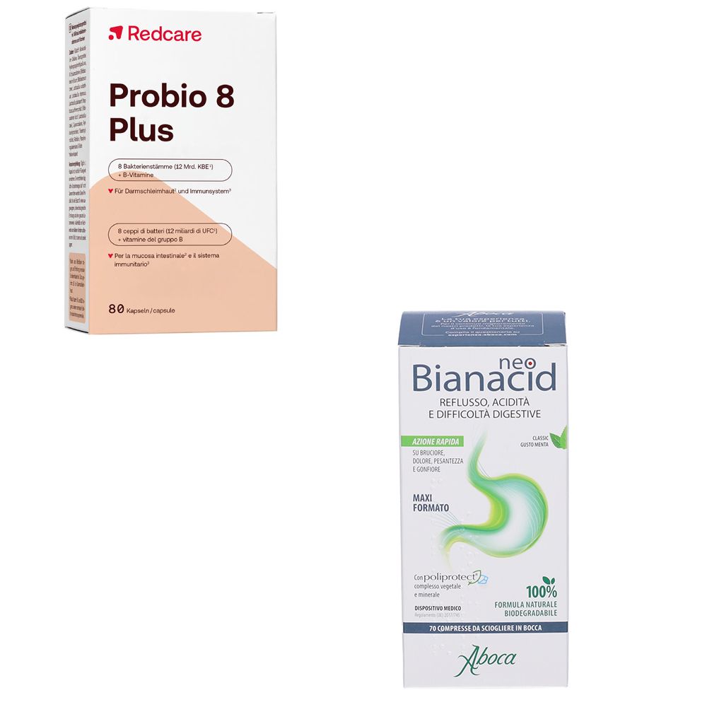 Aboca NeoBianacid Compresse Masticabili + Redcare Probio 8 Plus