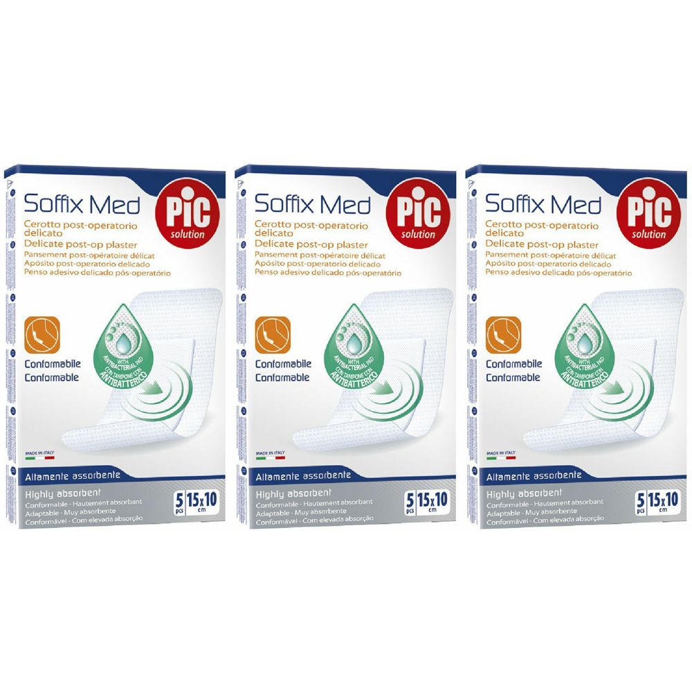 Pic® Soffix Med Cerotto post-operatorio​ 15 x 10 cm Set da 3