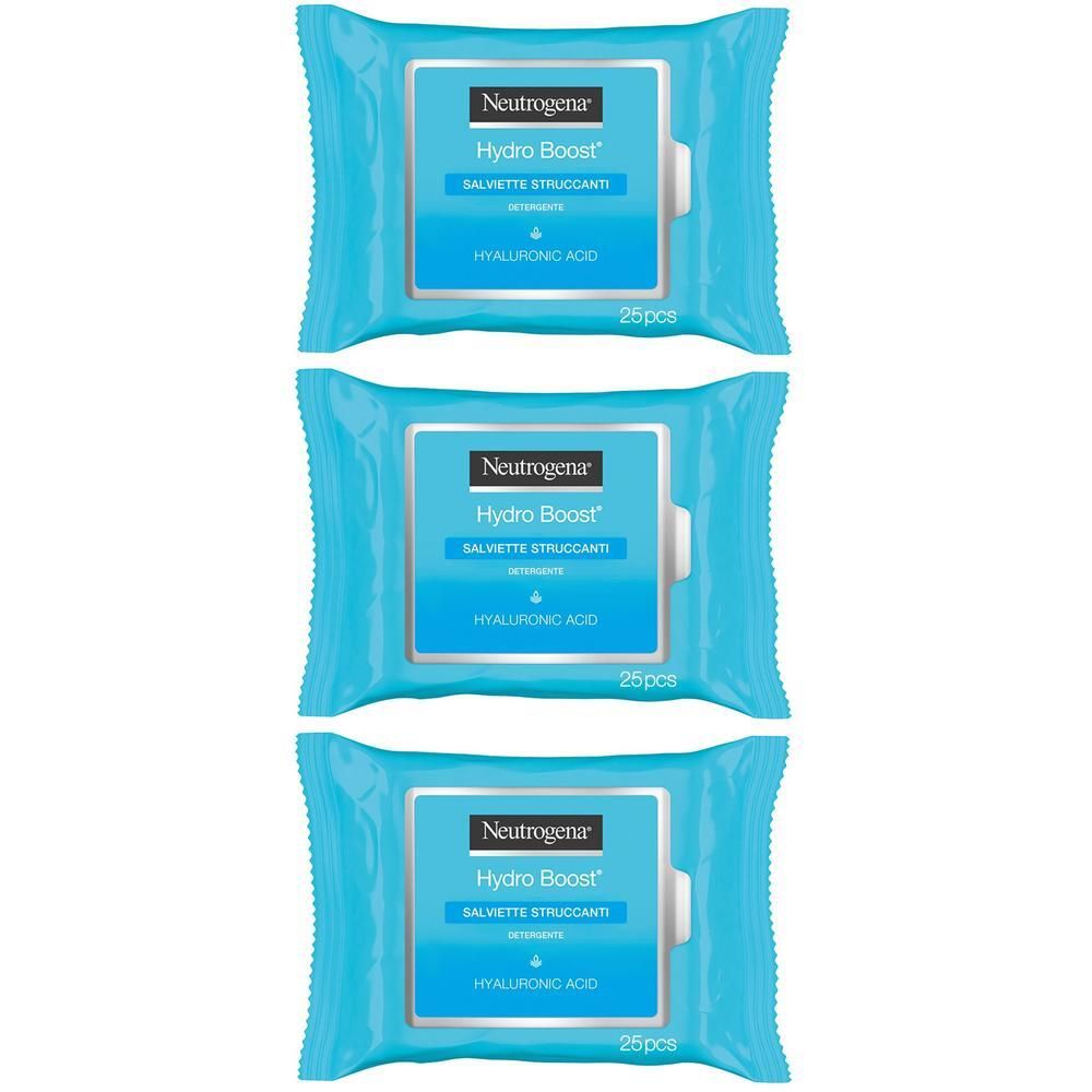Neutrogena Hydro Boost Salviette Struccanti Idratanti, Acido Ialuronico