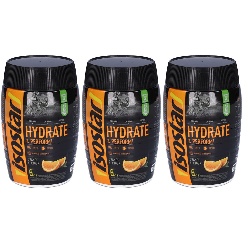 Isostad Hydrate & Perform Polvere Arancia Set da 3