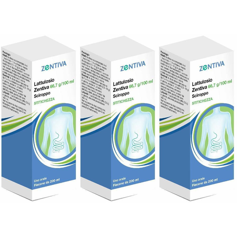 ZENTIVA Lattulosio 66,7 g / 100 ml Sciroppo Set da 3