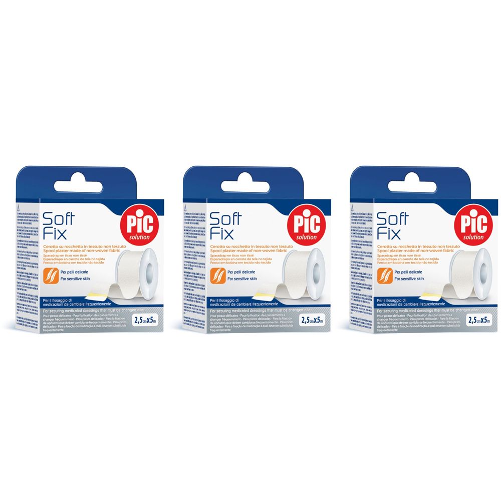 Pic Solution Soft Fix 2,5 cm x 5 m Set da 3