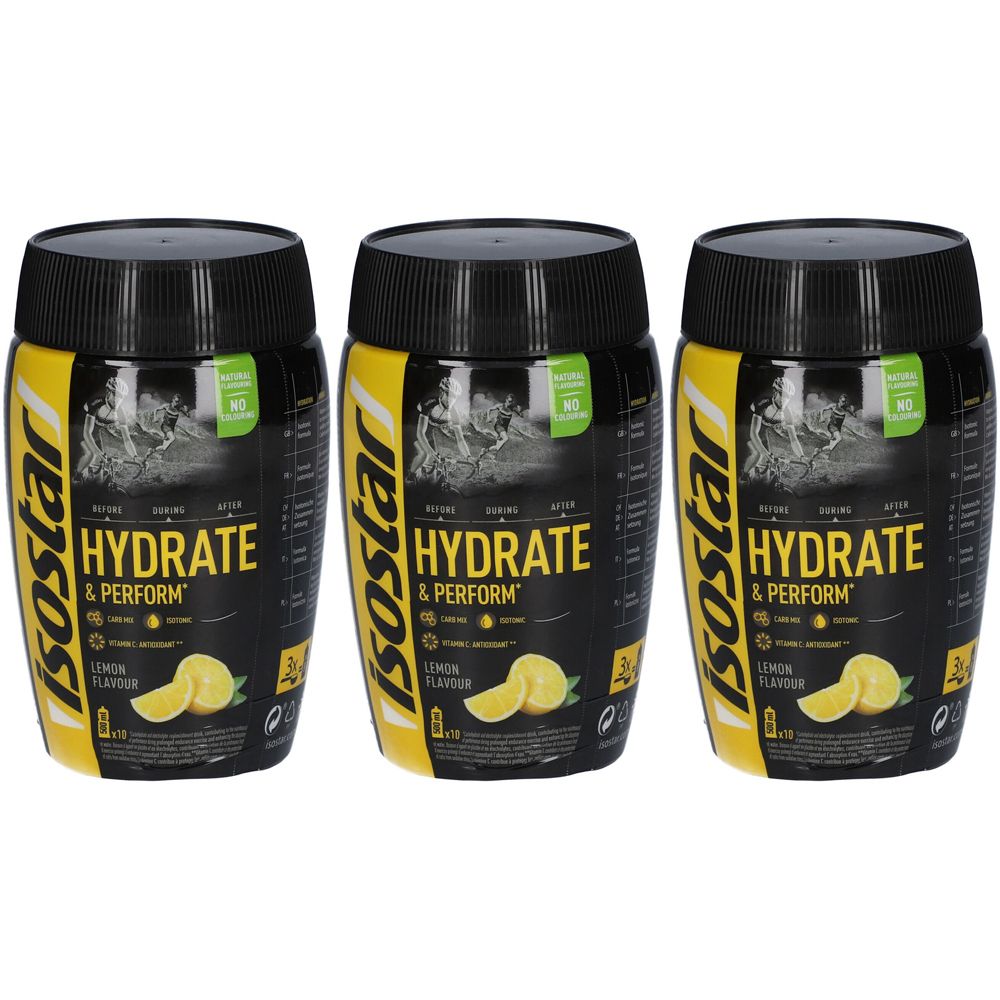 Isostad Hydrate & Perform Polvere Limone Set da 3