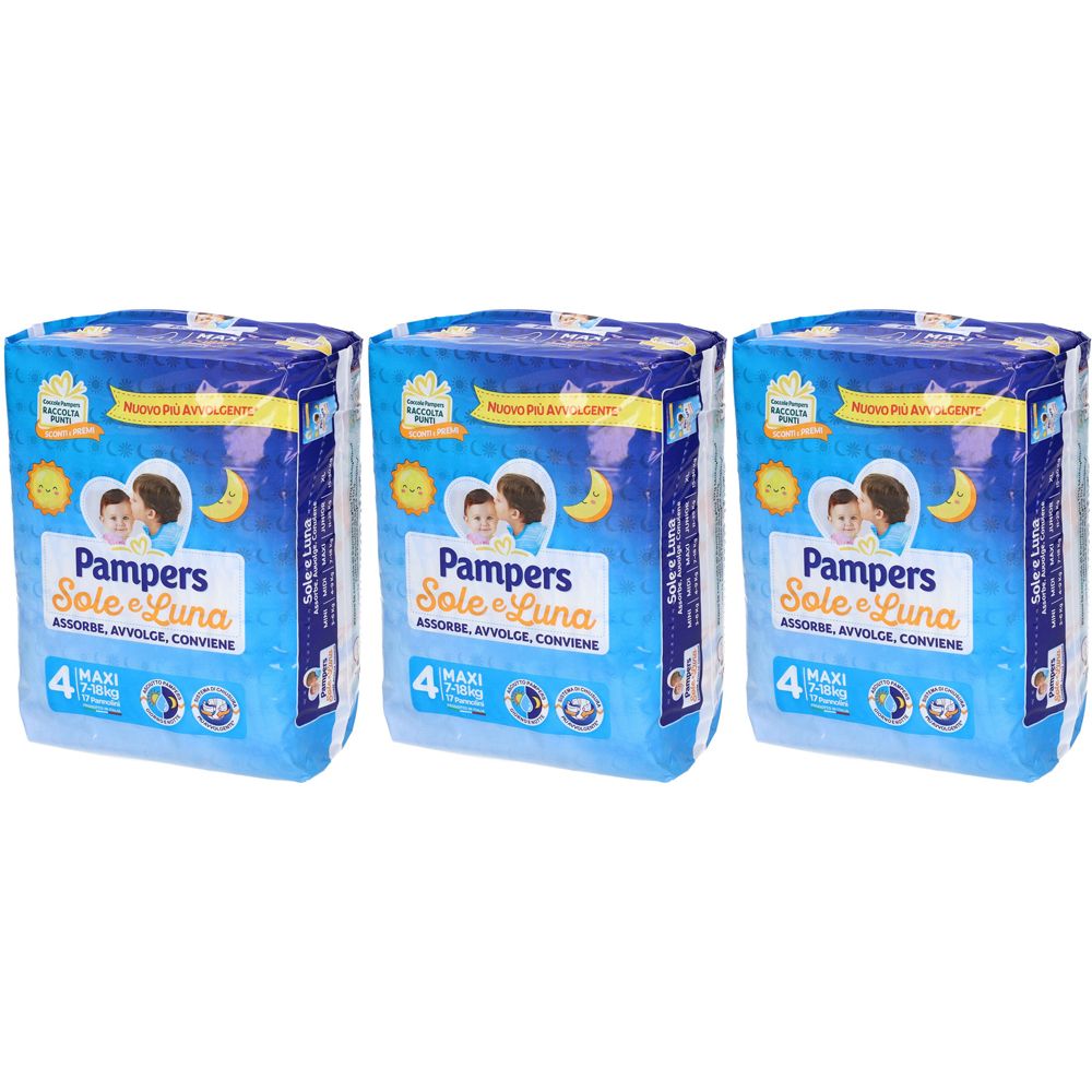 Pampers Sole e Luna Maxi 4 7-18kg Set da 3